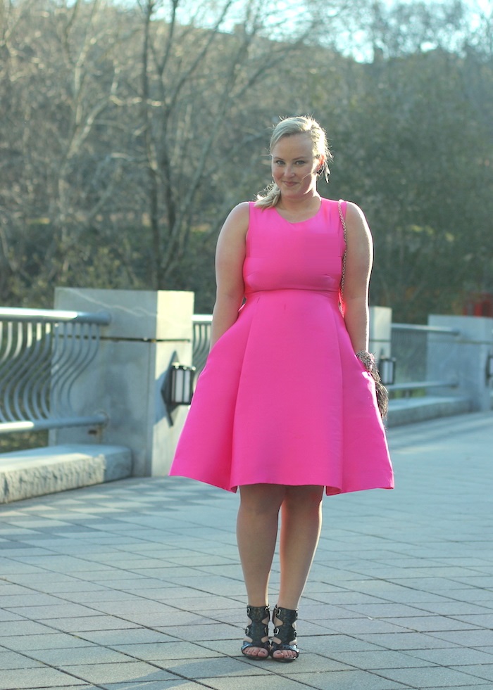 plain red dress The Red Boat Neck High Waisted Mini Dress